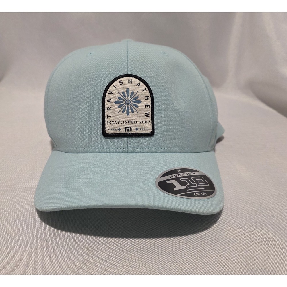 110 Flexfit Tech A40183 Travis Mathew Teal Colored Snapback Hat. NWT. One Size